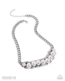 Paparazzi Vintage Appeal - White Necklace