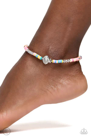 Paparazzi Carefree Coral - Multi Anklet