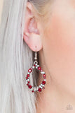 Paparazzi Crushing Couture - Red Earring