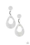 Paparazzi Beach Oasis - White Earrings