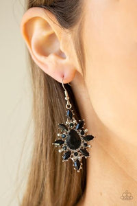 Paparazzi Glamorously Colorful - Black Earrings