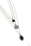 Paparazzi Tide Drifter - Black Necklace