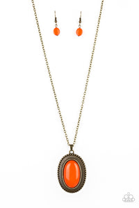 Practical Prairie Orange Necklace