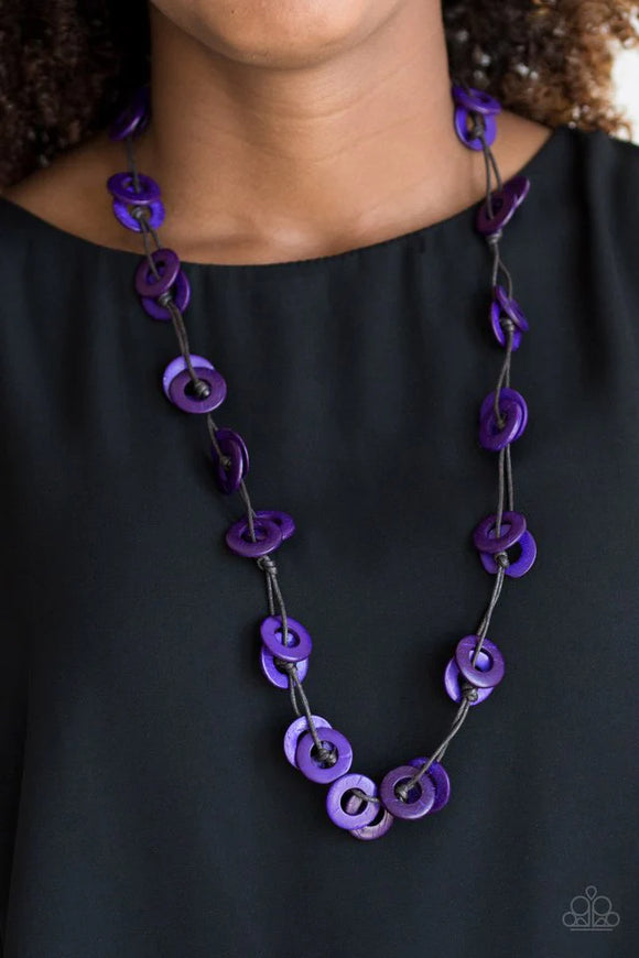 Paparazzi Waikiki Winds - Purple Necklace