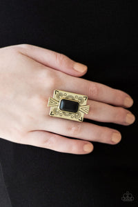 Paparazzi Stone Cold Couture - Brass Ring