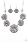Paparazzi Written In The STAR LILIES - Pink Necklace