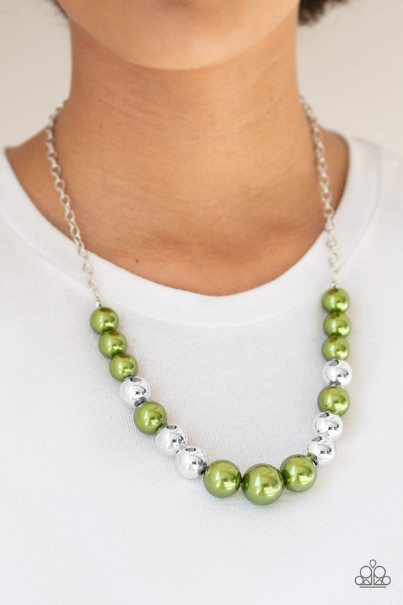 Paparazzi Take Note - Green Necklace