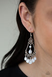 Paparazzi Malibu Sunset - White Earrings