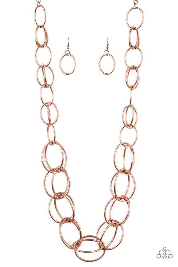 Elegantly Engraved Copper Necklace
