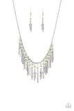 Feathered and Ferocity - Green Necklace