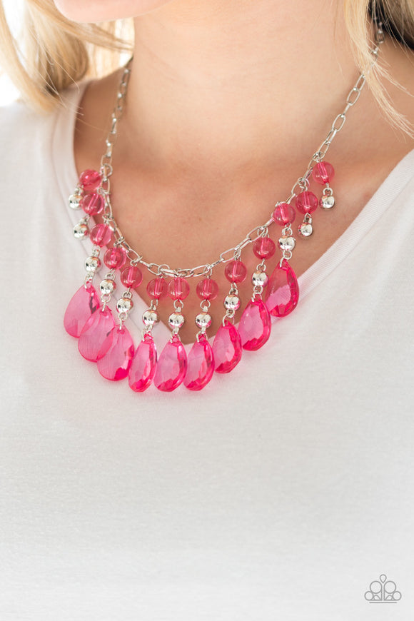 Beauty School Drop Out - Pink Necklace