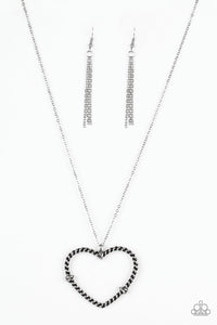 Straight From The Heart Silver Necklace