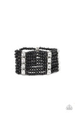 Paparazzi Get In Line - Black Bracelet