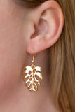 Paparazzi Desert Palms - Gold Earrings