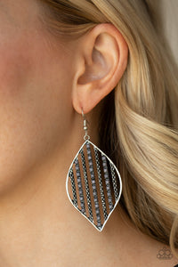 Paparazzi Leaf Motif - Silver Earrings