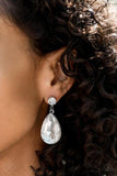 Paparazzi Debutante Dazzle - White Earrings