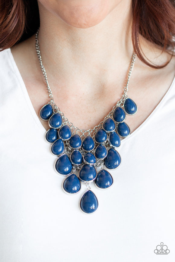 Paparazzi Shop Til You TEARDROP - Blue Necklace