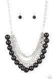 Paparazzi One-Way WALL STREET - Black Necklace