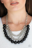 Paparazzi One-Way WALL STREET - Black Necklace