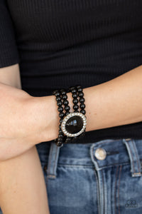 Paparazzi Top Tier Twinkle - Black Bracelet