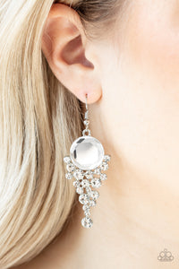 Paparazzi Elegantly Effervescent - White Earrings
