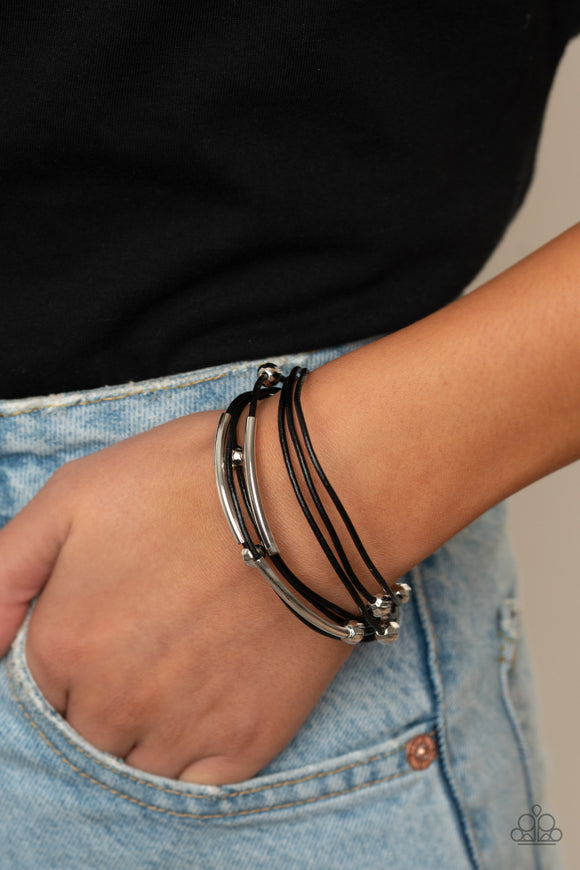 Paparazzi Magnetically Modern - Black Bracelet