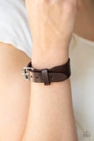 Paparazzi Tougher Than Leather - Brown Bracelet