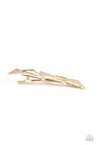 Paparazzi Know All The TRIANGLES - Gold Hair Clip