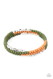 Paparazzi Spiral Dive - Green Bracelet