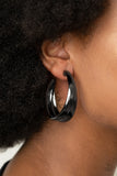 Paparazzi Colossal Curves - Black Earrings