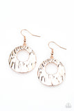 Paparazzi Warped Perceptions - Rose Gold Earrings