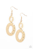 Paparazzi Bring On The Basics - Gold Earrings