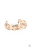 Paparazzi Woven Wonder - Gold Bracelet