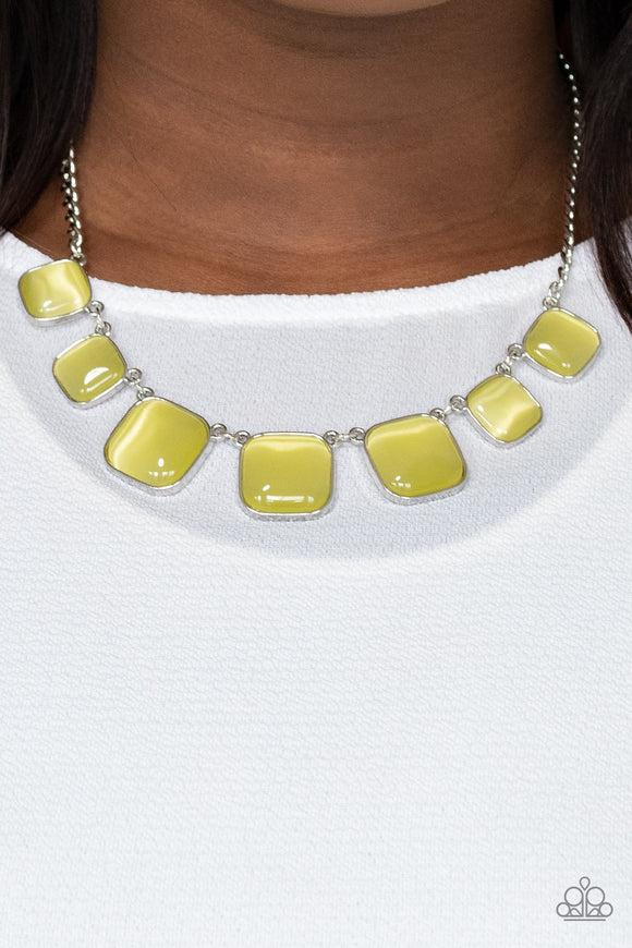 Paparazzi Aura Allure - Yellow Necklace