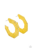 Paparazzi Fabulously Fiesta - Yellow Earrings