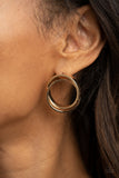 Paparazzi Always In The Loop - Gold Earring
