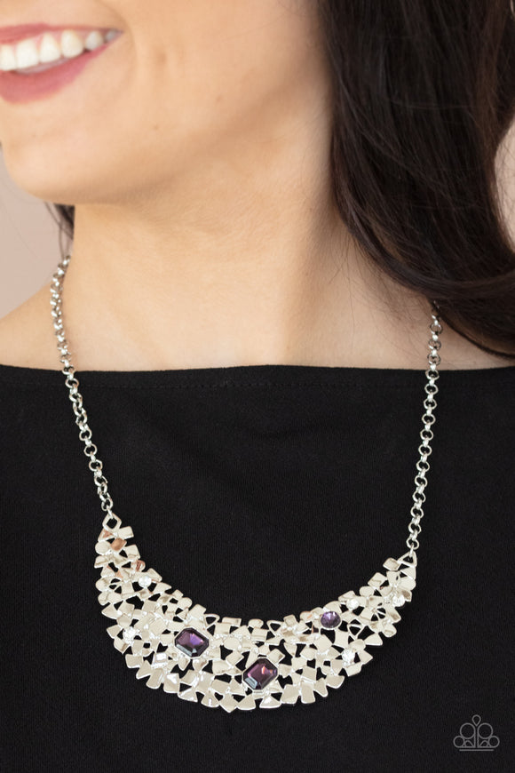Paparazzi Fabulously Fragmented - Purple Necklace