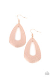 Paparazzi Hand It OVAL! - Rose Gold Earrings