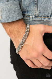Paparazzi On The Up and UPPERCUT - Silver Bracelet