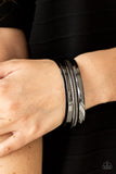 Paparazzi Gliding Gleam - Black Bracelet