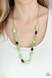 Paparazzi Meadow Escape - Green Necklace