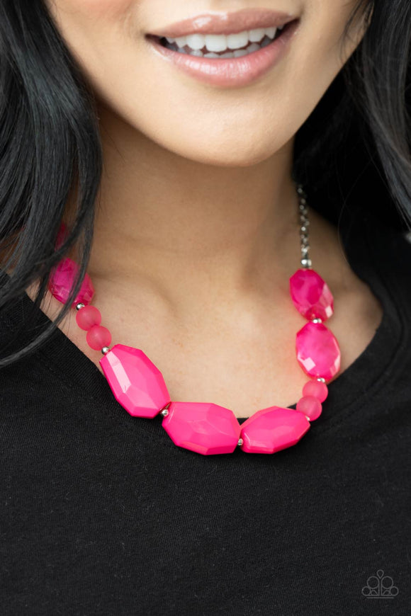 Paparazzi Melrose Melody - Pink Necklace