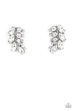 Paparazzi Flawless Fronds - White Earrings