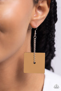 Paparazzi Block Party Posh - Gold Earring