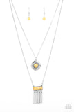 Paparazzi Sunburst Rustica - Yellow Necklace