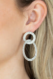 Paparazzi Intensely Icy - White Earrings