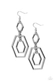 Paparazzi Geometric Maven - Black Earring