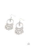 Paparazzi Cosmic Chandeliers - White Earrings