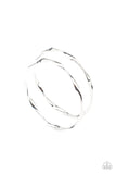 Paparazzi Radiantly Warped - Silver Earrings