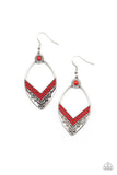 Paparazzi Indigenous Intentions - Red Earrings
